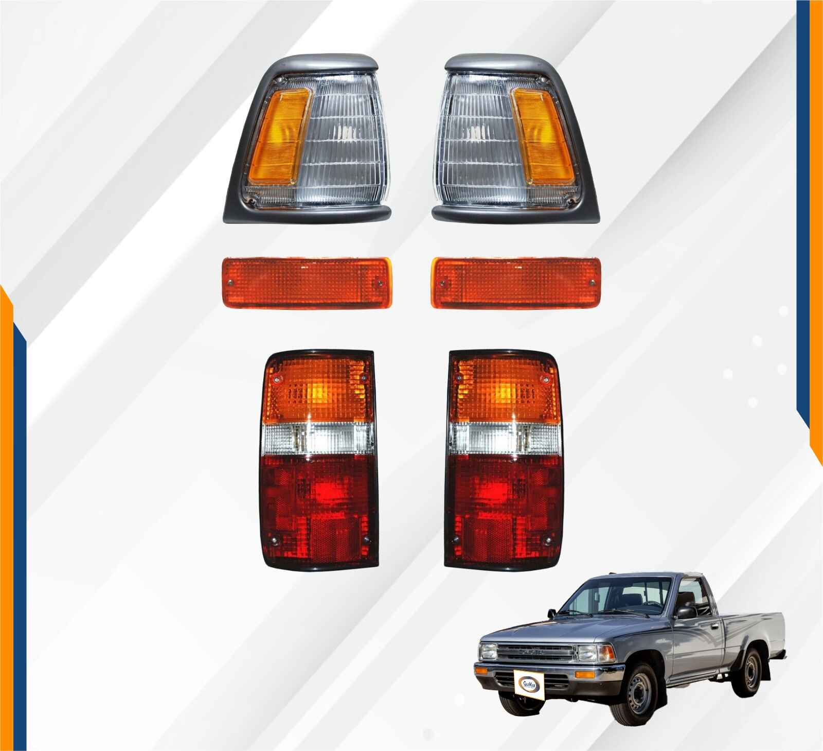 Foto 3 pulgar | Calavera Toyota Pick Up 89-95 Cuartos Gris  2wd