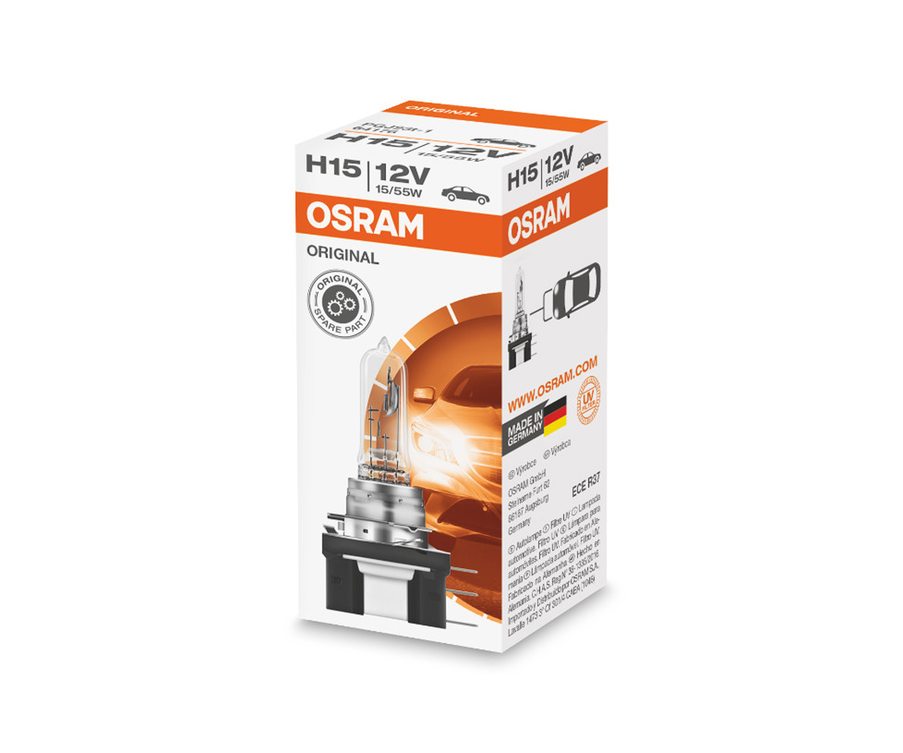 Foco Osram H15 Original color Blanco