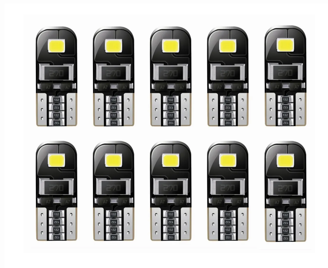 Set de Focos Led Luz de Techo de Coche con 10 pz