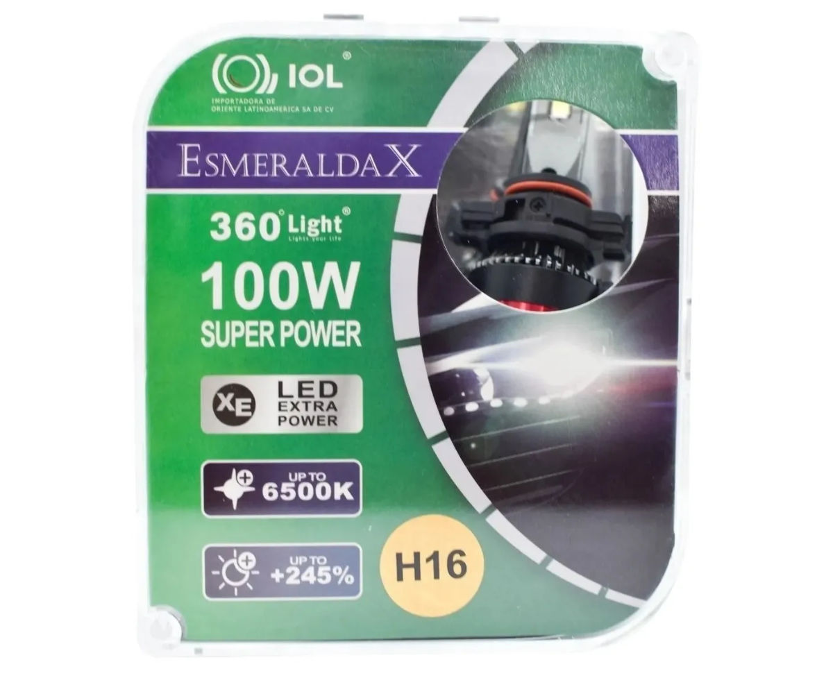 Foto 3 pulgar | Kit Foco Hid Led IOL  Csp Entrada H16 Nitrogeno Con Canbus 200 W Luz Blanca Fija