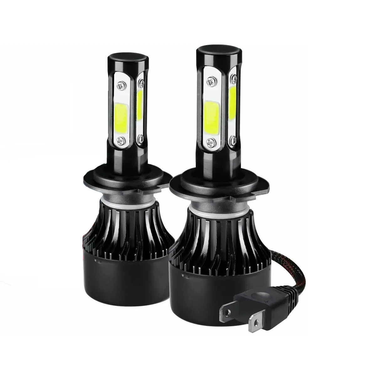 Foto 2 pulgar | Kit de Faros Delanteros Eo Safe Imports ESI-2801 color Negro de 4 Lados LED Rayo Bajo Conector H7