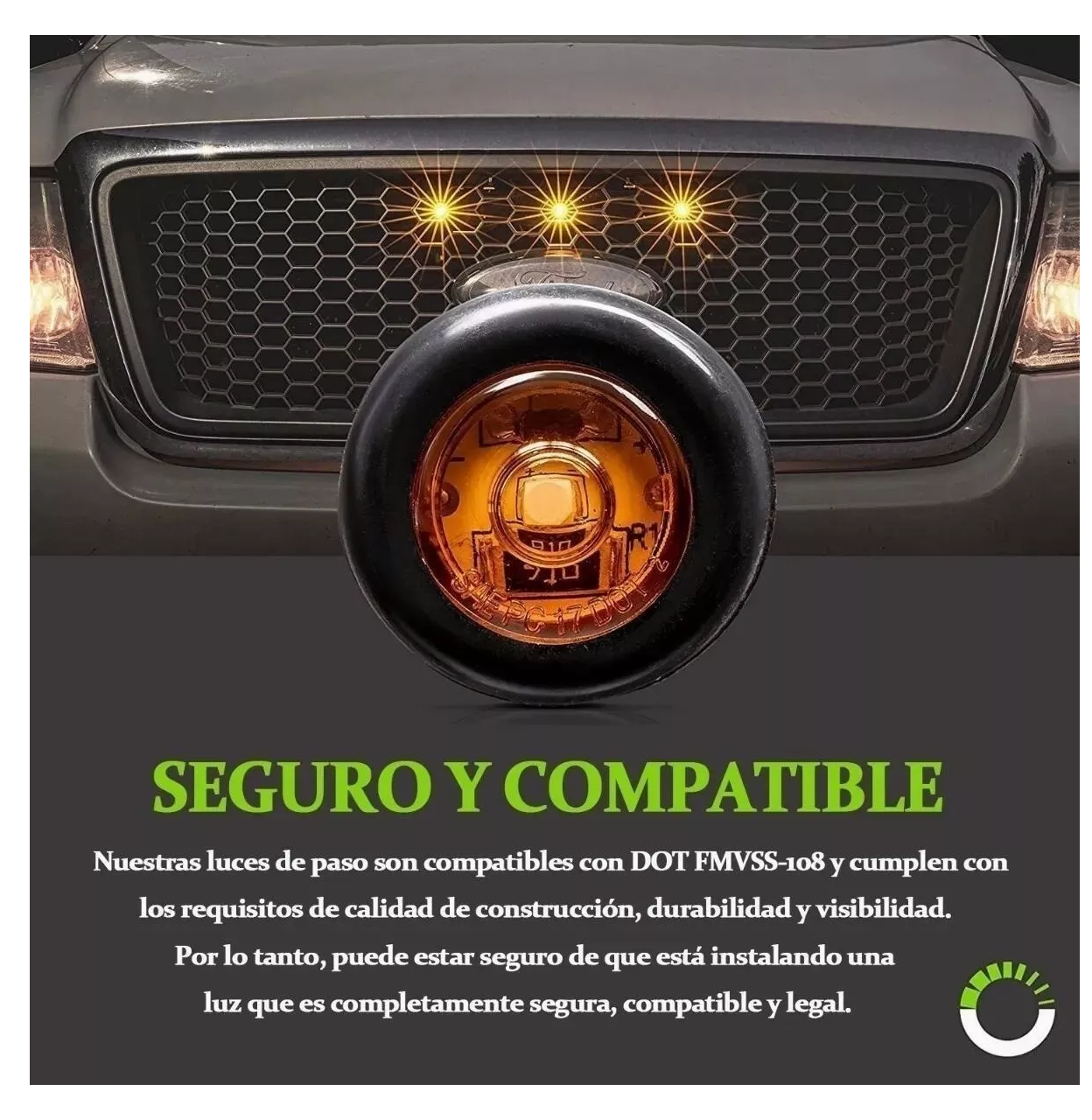 Foto 2 | Plafones Led Cromado Belug para Camión Tráiler Micro 12v 50 pzs