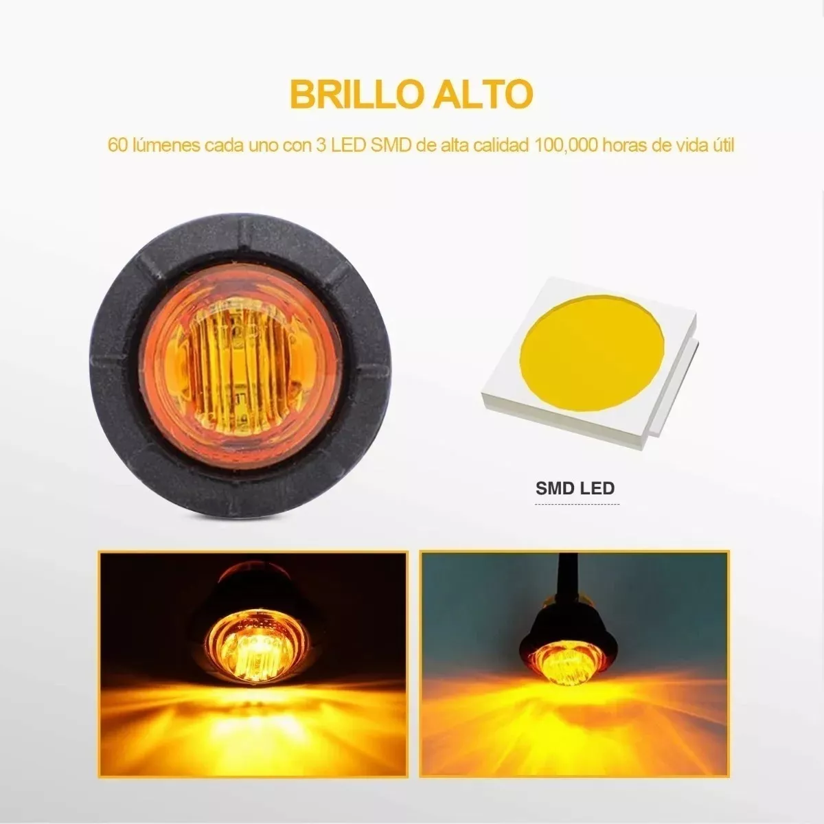 Foto 4 | Plafones Led Cromado Belug para Camión Tráiler Micro 12v 50 pzs