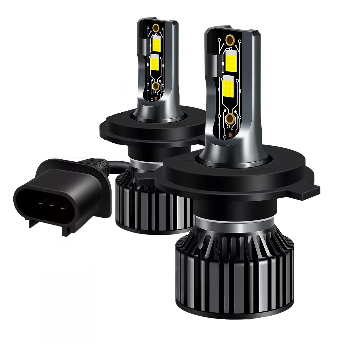 Foto 2 pulgar | Kit Focos de Led Luz Alta Y Baja 16000lm Corona Csp H13 2pzs Eo Safe Imports color Negro