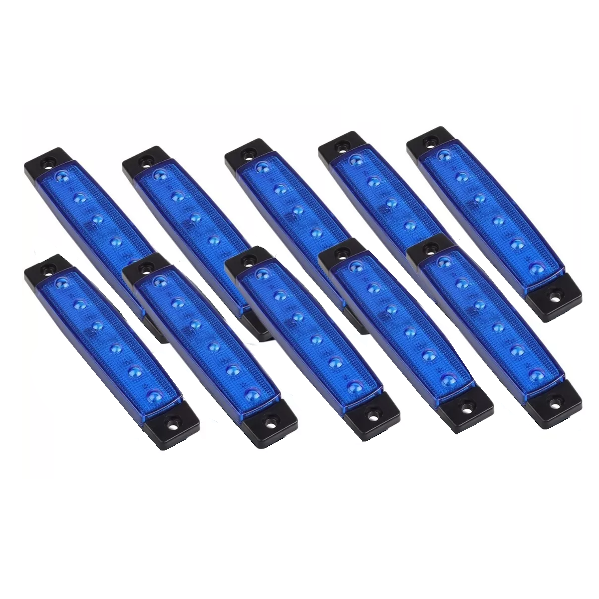 Set Luces 12v de Marcador ara Camión Remolque Eo Safe Imports Esi-7488 color Azul 10 Piezas