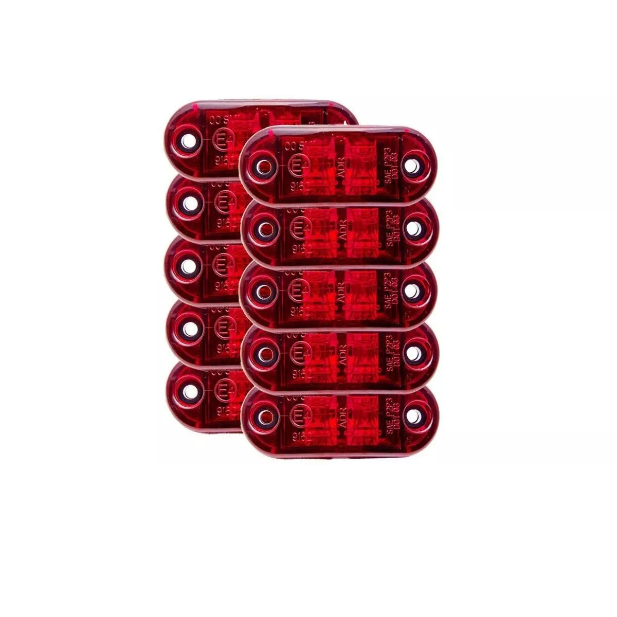 Foto 2 pulgar | Set Focos Led Luz de Marcador Lateral para Auto 10pz Eo Safe Imports Esi-7948 color Rojo