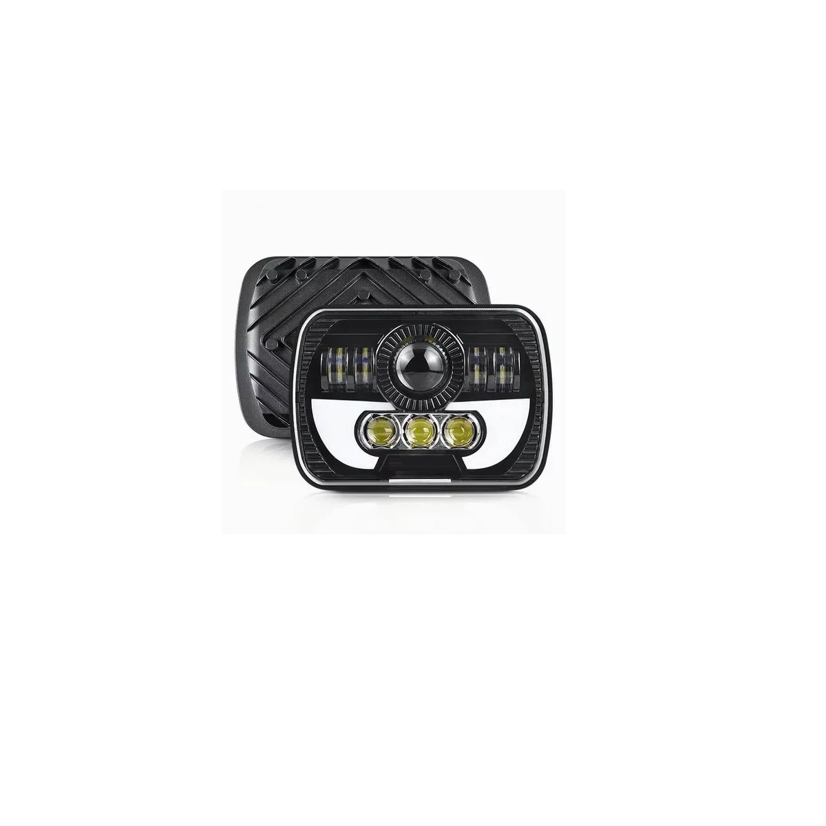 Faros LED de Luz Alta Baja para Camioneta Jeep  Eo Safe Imports Esi-12446 Negro $619