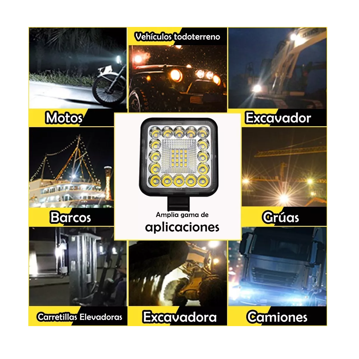 Foto 4 pulgar | Faros 32 Led Auxiliar Eo Safe Imports ESI-12454 Multicolor 1 Par para Auto y Moto