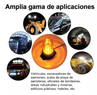 Foto 2 | Torreta Led Ambar 30led Estrobo Para Montacargas Universal Amarillo