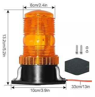 Foto 5 | Torreta Led Ambar 30led Estrobo Para Montacargas Universal Amarillo