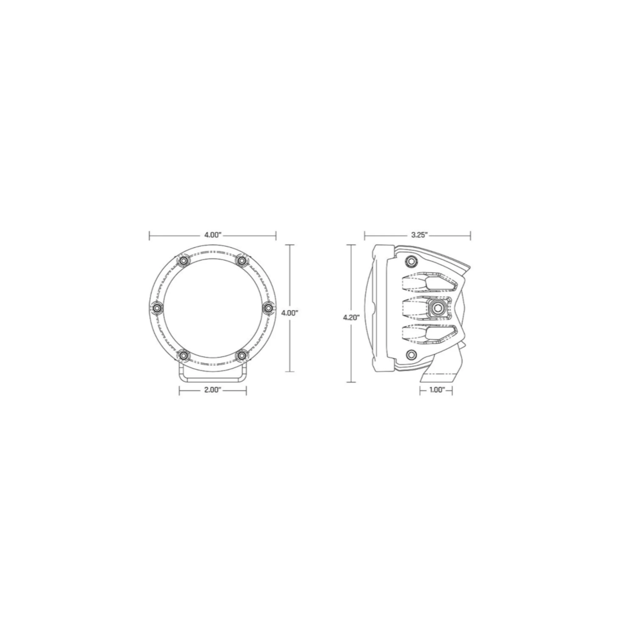 Foto 5 pulgar | Faros Led Ambar Rigid 4 Pulgadas Pro Edition Jeep Rzr X3