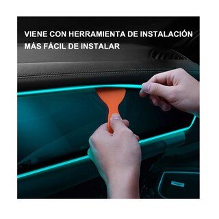 Foto 2 | 2pcs Hilo 4m Luminoso Luz Neon Cable Tron Tira Led Auto Eo Safe Imports Esi-15552 Rojo