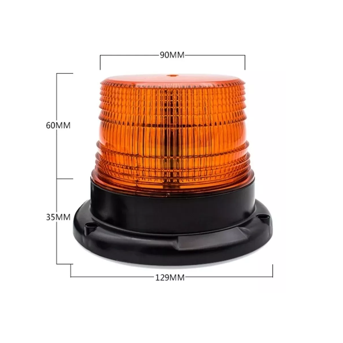 Foto 3 pulgar | Torreta Led Ambar 12~24v Estrobo C/iman 16w 12 Leds Eo Safe Imports Esi-15516 Naranja