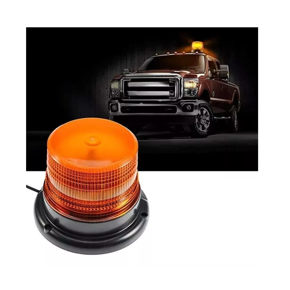 Foto 4 pulgar | Torreta Led Ambar 12~24v Estrobo C/iman 16w 12 Leds Eo Safe Imports Esi-15516 Naranja