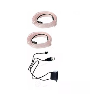 Foto 1 | 2pcs Hilo 4m Luminoso Luz Neon Cable Tron Tira Led Auto Eo Safe Imports Esi-15551 Azul
