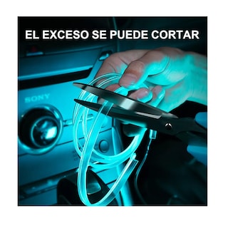 Foto 2 | 2pcs Hilo 4m Luminoso Luz Neon Cable Tron Tira Led Auto Eo Safe Imports Esi-15551 Azul