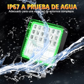 Foto 2 | Par Faros Led Auxiliares Ojo De Angel Para Camion Eo Safe Imports Esi-18085 Verde