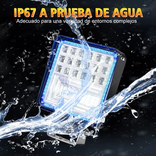 Foto 2 | Par Faros Led Auxiliares Ojo De Angel Para Camion Eo Safe Imports Esi-18082 Azul