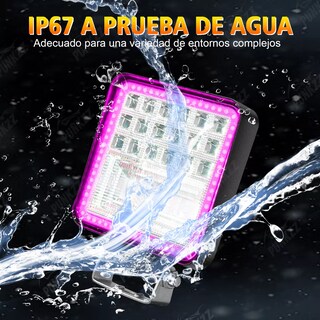 Foto 2 | Par Faros Led Auxiliares Ojo De Angel Para Camion Eo Safe Imports Esi-18084 Rosa