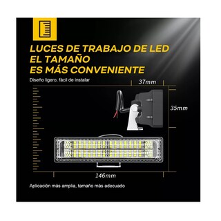 Foto 2 | Par Faros Auxiliar Led Focos Luz Blanca Lupa Eo Safe Imports Esi-18086 Negro