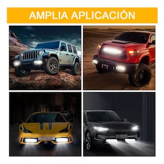 Foto 3 | Par Faros Auxiliar Led Focos Luz Blanca Lupa Eo Safe Imports Esi-18086 Negro