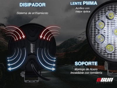 Foto 3 | Par de Faros Led Bases Universal para Autos/ Motos/ Camiones Redondos