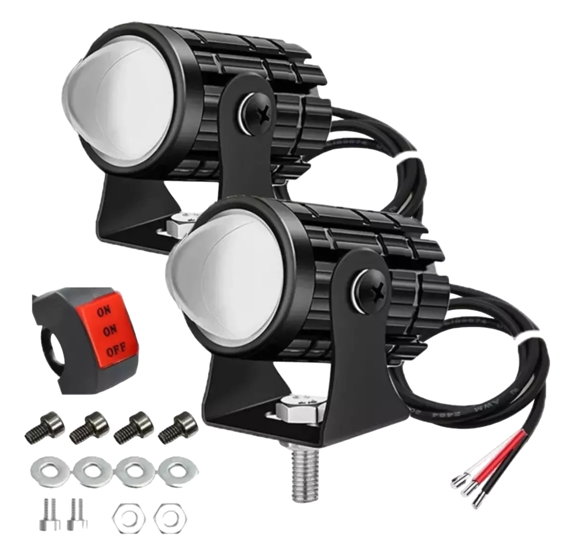 Foto 2 pulgar | Faros de Luces Led Negros Doble Impermeable Par