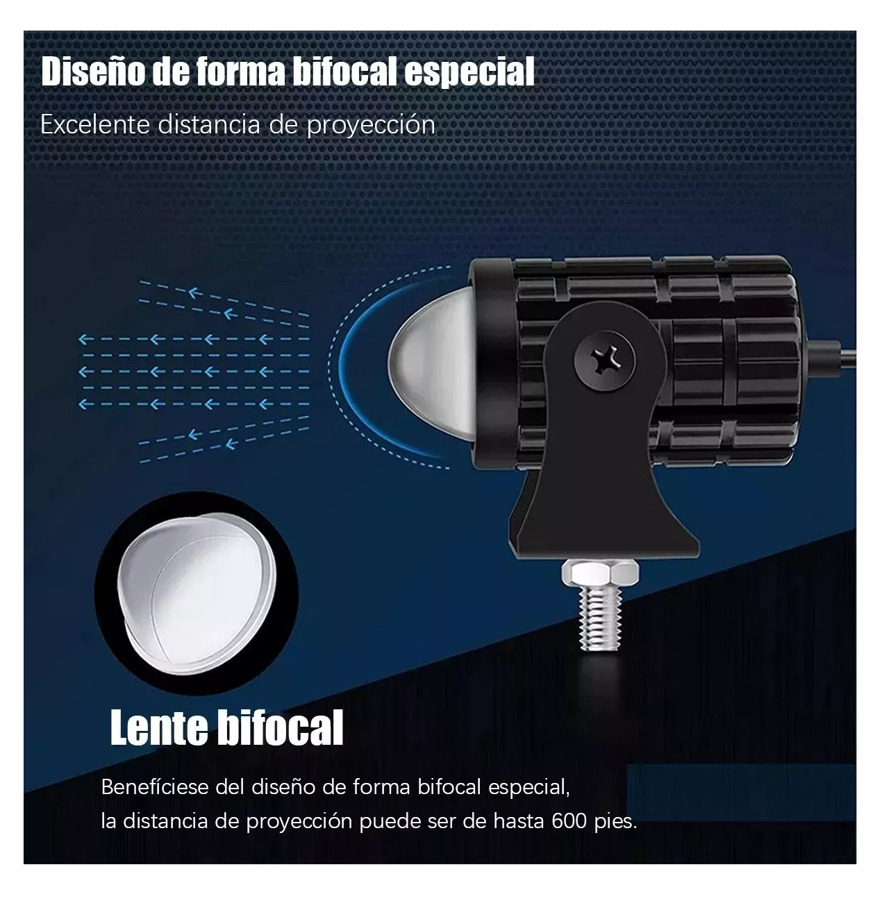 Foto 5 pulgar | Faros de Luces Led Negros Doble Impermeable Par