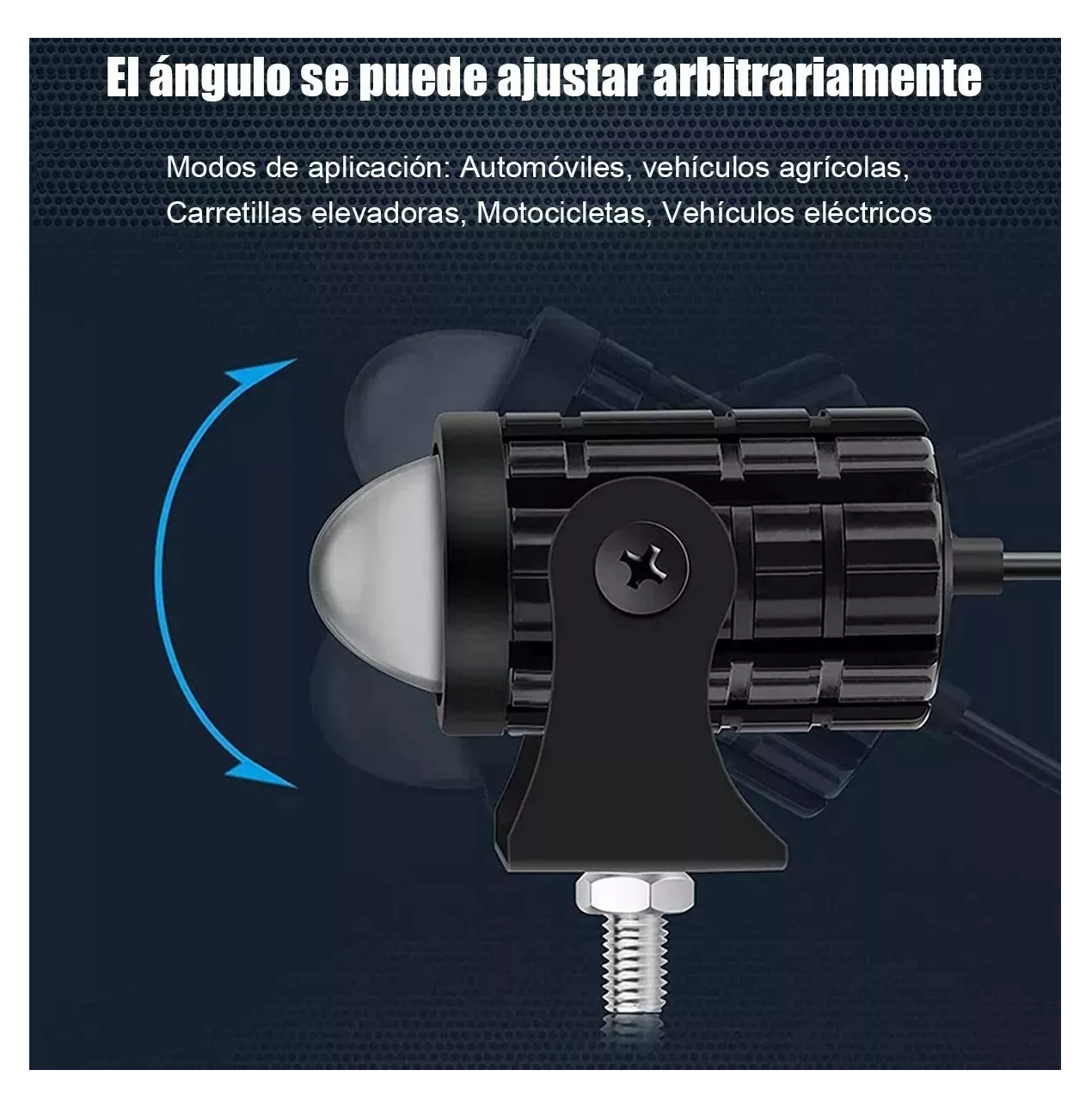 Foto 6 pulgar | Faros de Luces Led Negros Doble Impermeable Par