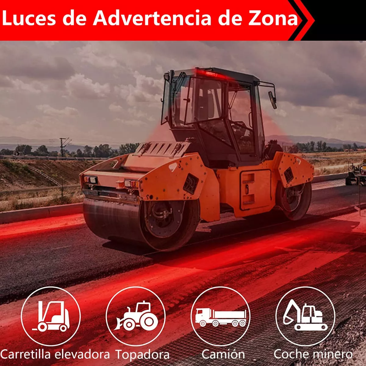 Foto 4 pulgar | Faro Seguridad Luz Led Roja Lineal Para Montacargas Eo Safe Imports Esi-15556 Negro