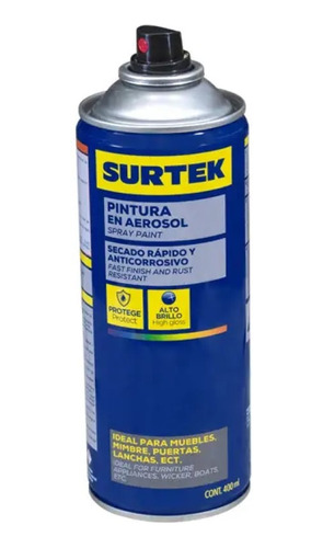 Foto 1 | Pintura Aerosol Surtek 400ml Negro Mate