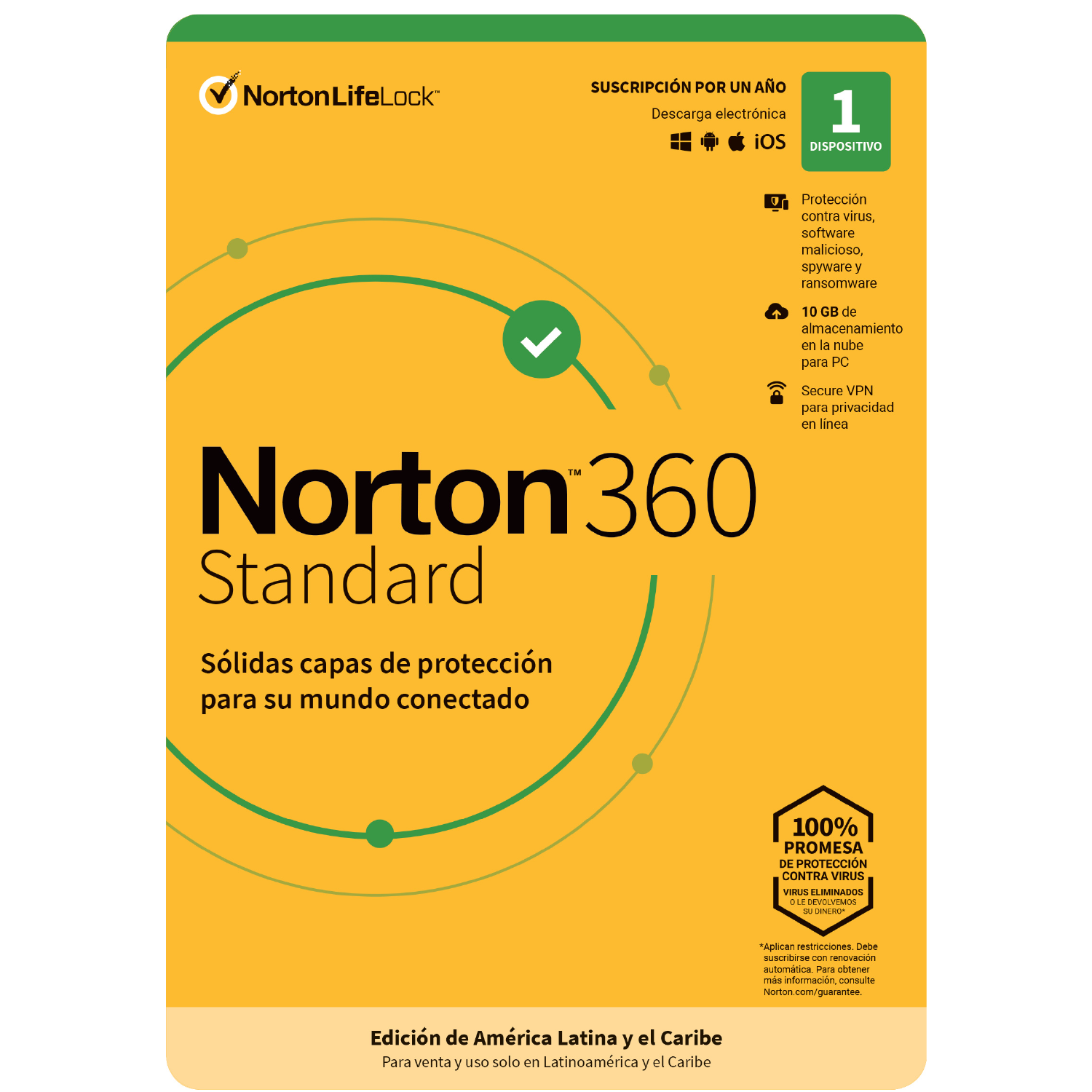 Antivirus Norton 360 Standard para 1 Dispositivo 1 Año