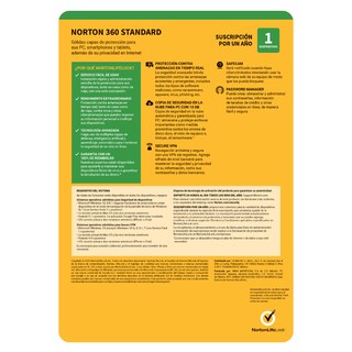 Foto 2 | Antivirus Norton 360 Standard para 1 Dispositivo 1 Año