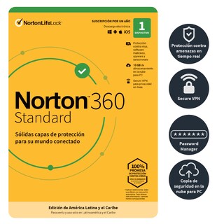 Foto 3 | Antivirus Norton 360 Standard para 1 Dispositivo 1 Año