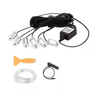 Foto 1 | Tiras De Interior Fibra Óptica Light 6 En 1 Rgb Coche Eo Safe Imports Esi-14589 Negro
