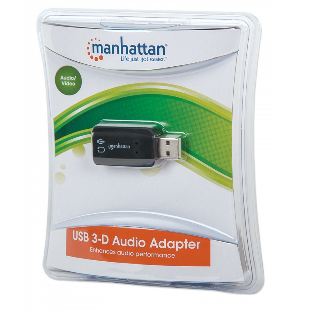 Foto 4 pulgar | Adaptador De Audio Manhattan Usb 2.0 Macho/hembra 150859