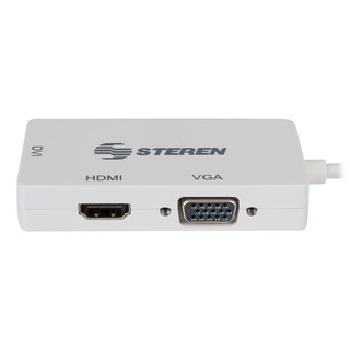 Foto 2 | Adaptador Mini Displayport/Thunderbolt a Vga/Hdmi/Dvi Steren 506-412 color Blanco
