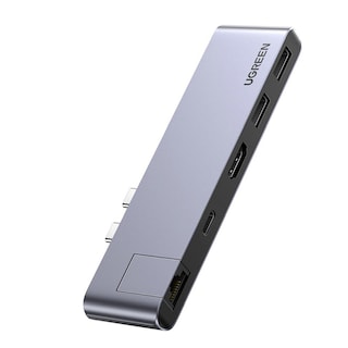 Foto 1 | Adaptador Hub Usb Ugreen 6 en 1 Hdmi Ethernet Dual Usb C Macbook Pro color Gris