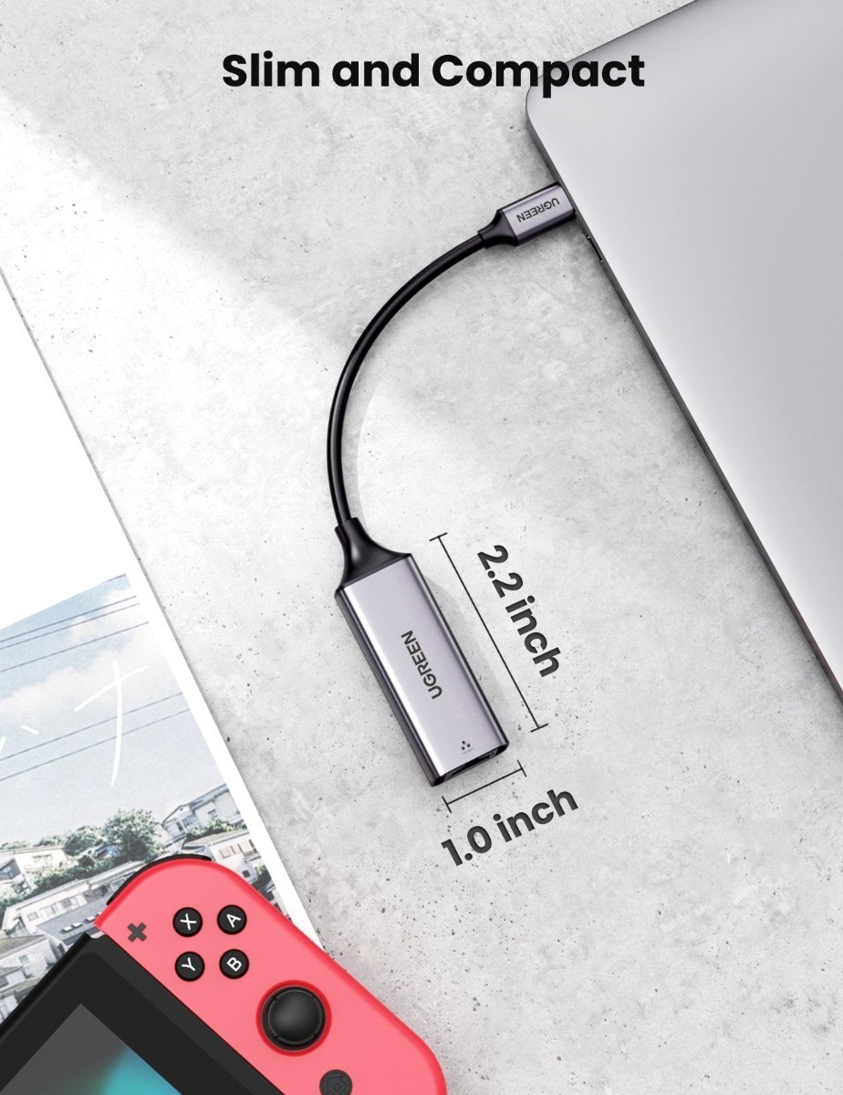 Foto 5 pulgar | Adaptador Ugreen Usb C Gigabit Ethernet 1000 Mbps color Gris