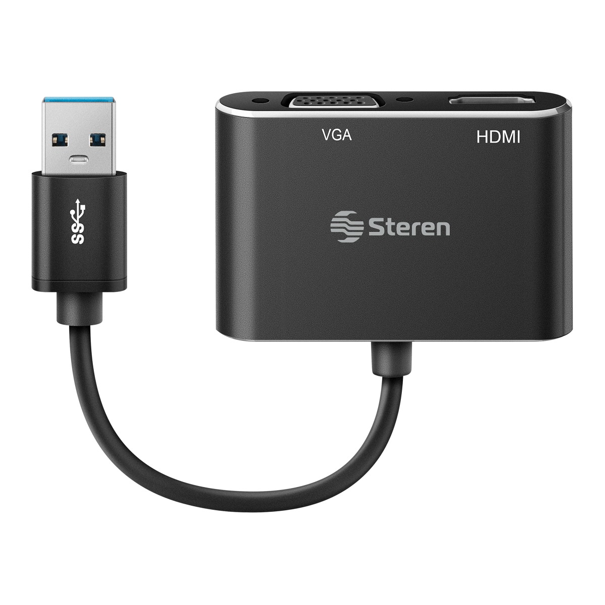 Foto 2 pulgar | Adaptador Usb 3.0 a Hdmi /Vga  Steren Com-476 Negro