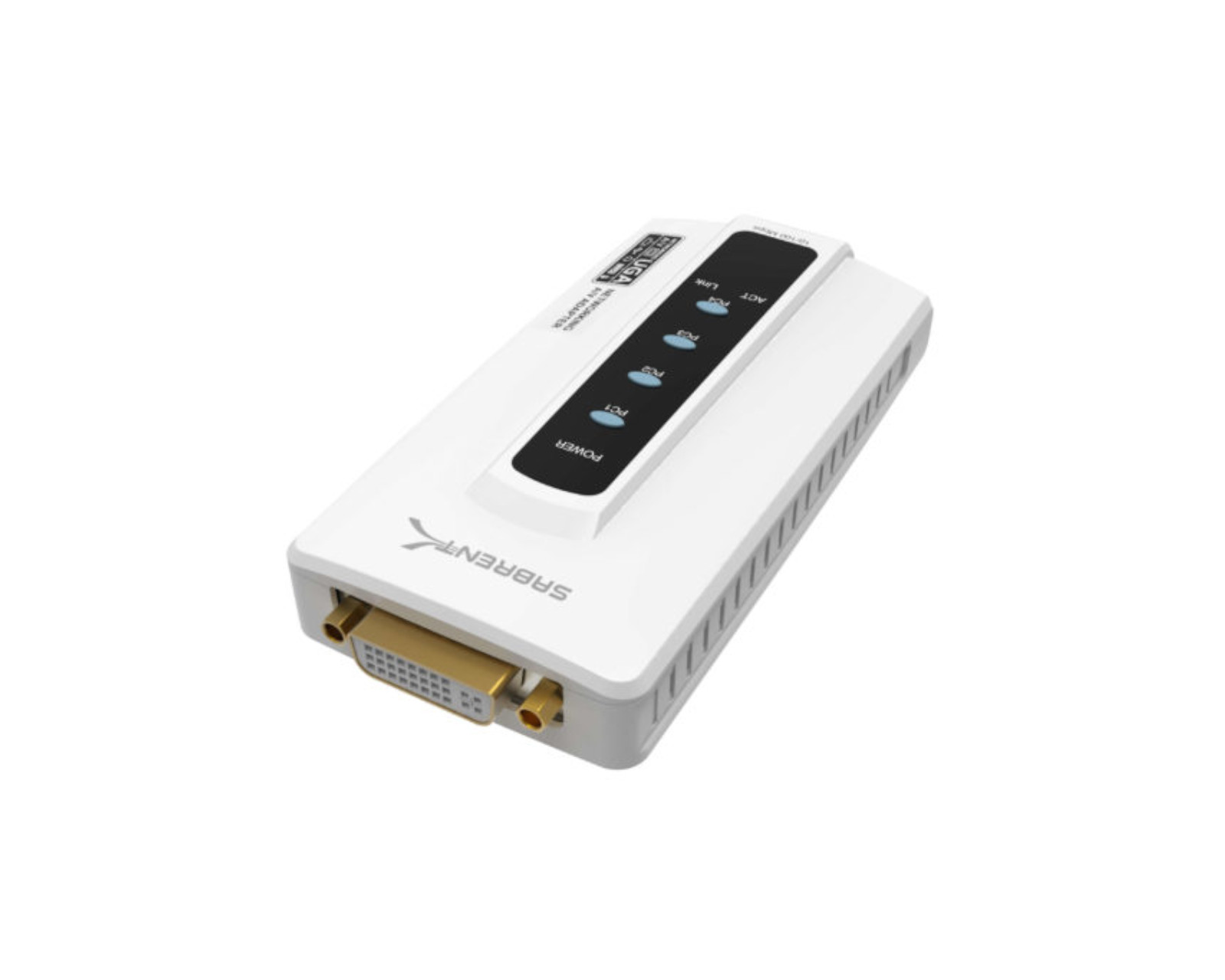 Adaptador Sabrent Usb-Daah color Gris Convertidor Red Ethernet a Usb/dvi/hdmi