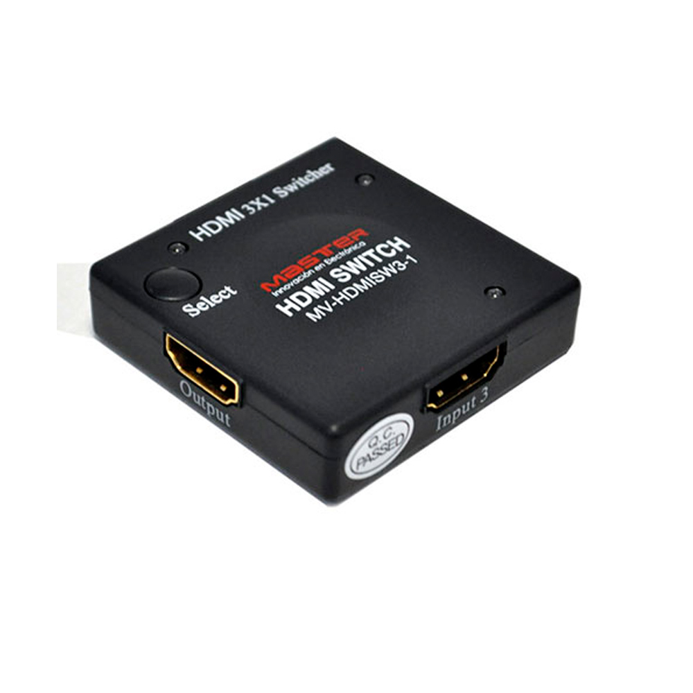 Foto 2 pulgar | Enchufe Hdmi 3 en 1 Master color Negro