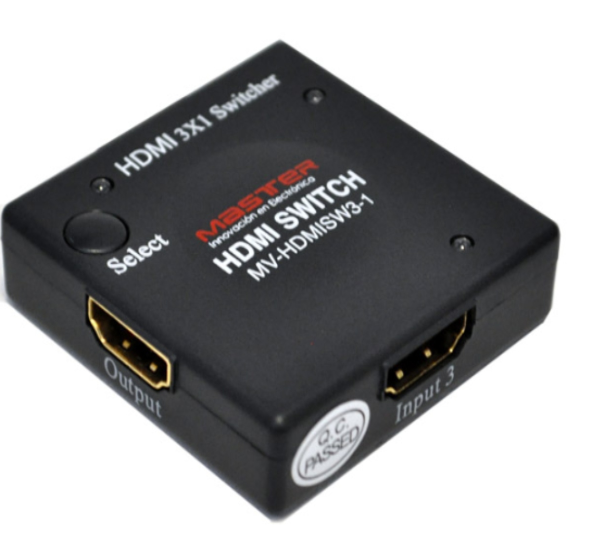 Foto 2 | Enchufe Hdmi 3 en 1 Master color Negro
