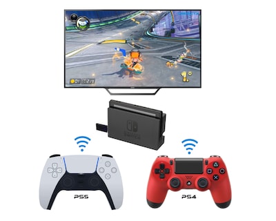 Foto 2 | Adaptador Inalambrico Virtual Zone para Control Ps5 / Ps4 A Nintendo Switch / Pc color Negro