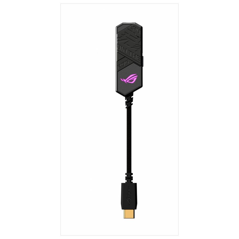 Adaptador Rog Clavis Asus Usb-c A 3.5mm para Juegos con Cancelación de Sonido color Negro $5,279