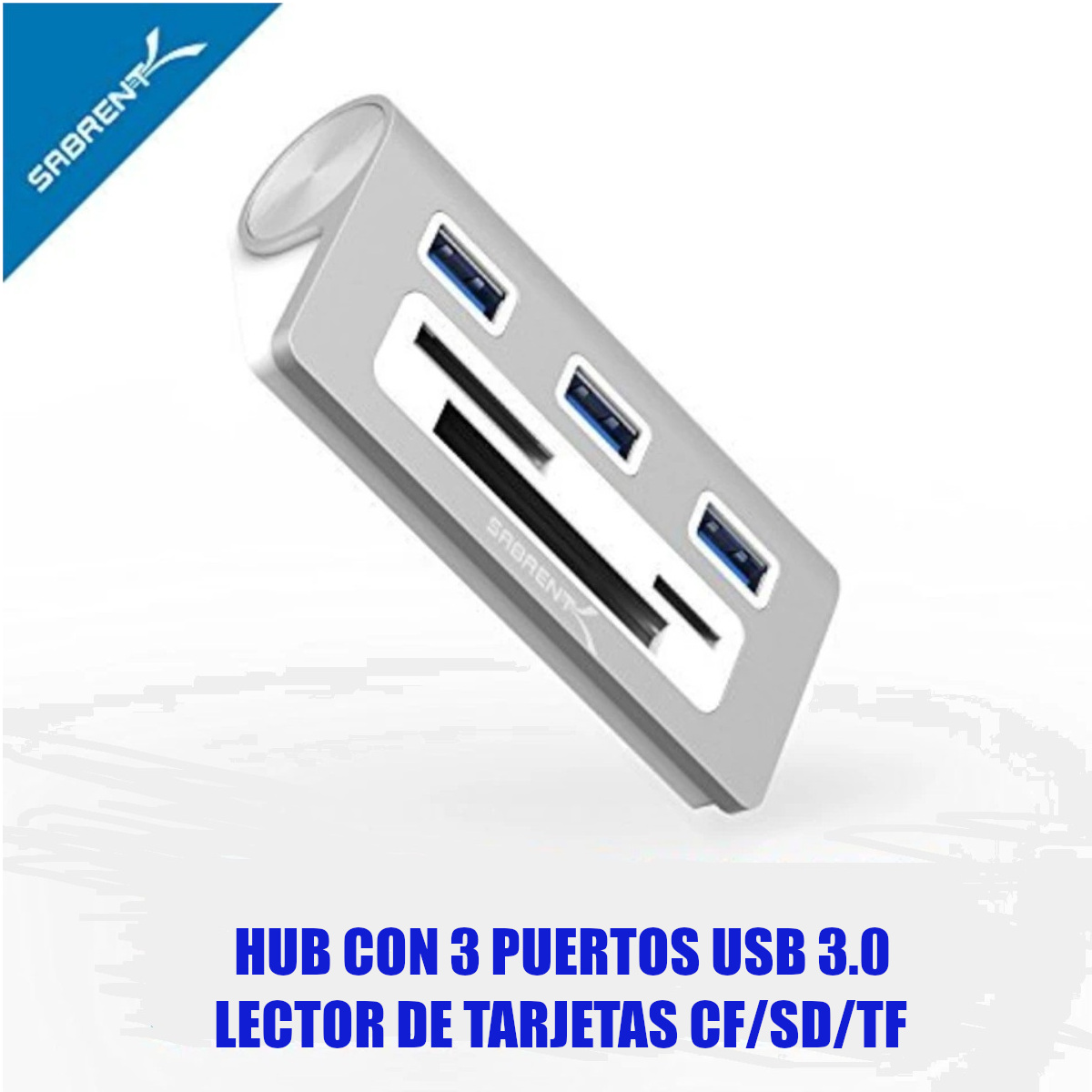 Foto 3 pulgar | Hub Multipuertos Usb 3.0 Sabrent Lector Memorias Hb-macr