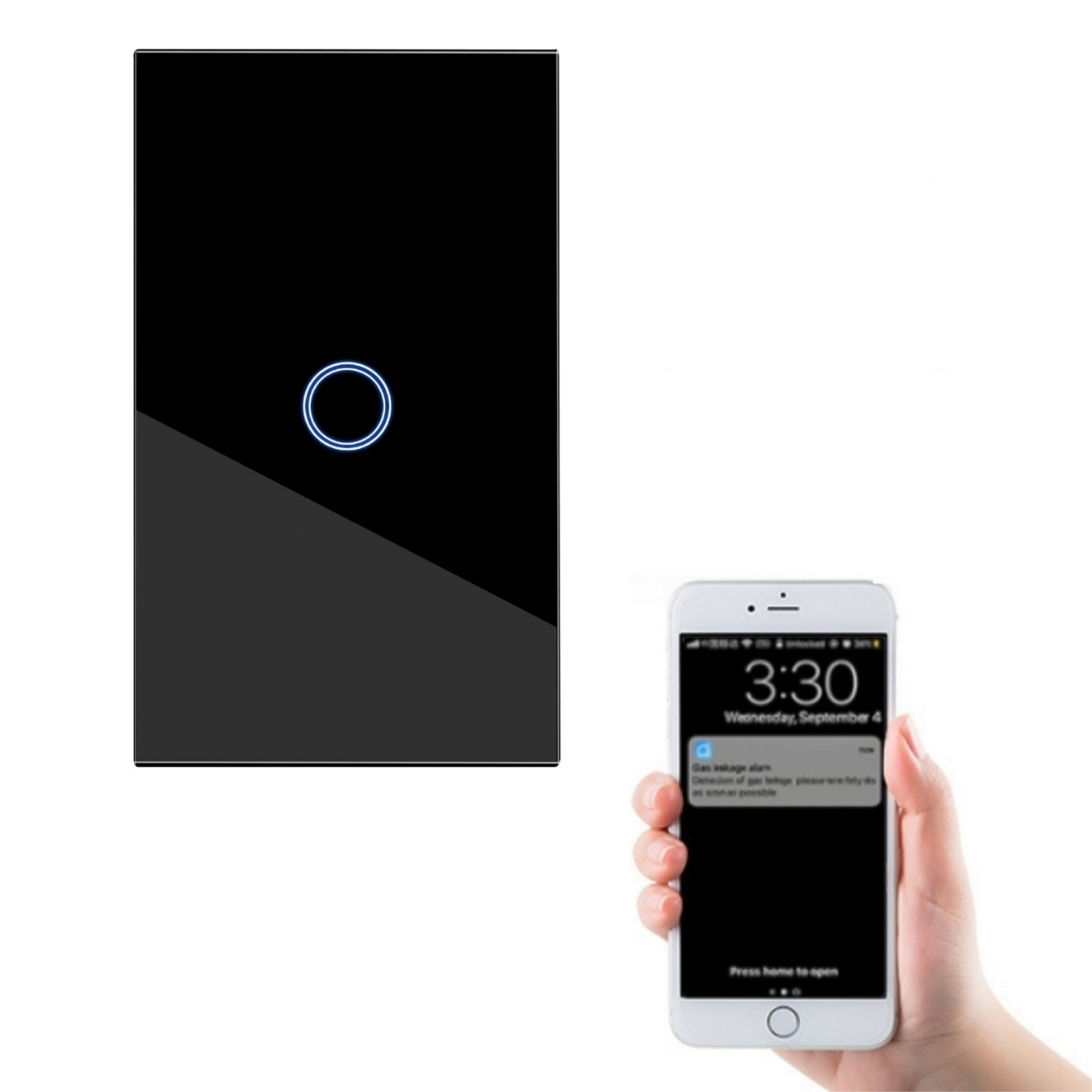 Foto 2 pulgar | Interruptor Inteligente Wifi 1 Apagador Compatible Con Alexa Y Google Smart Life