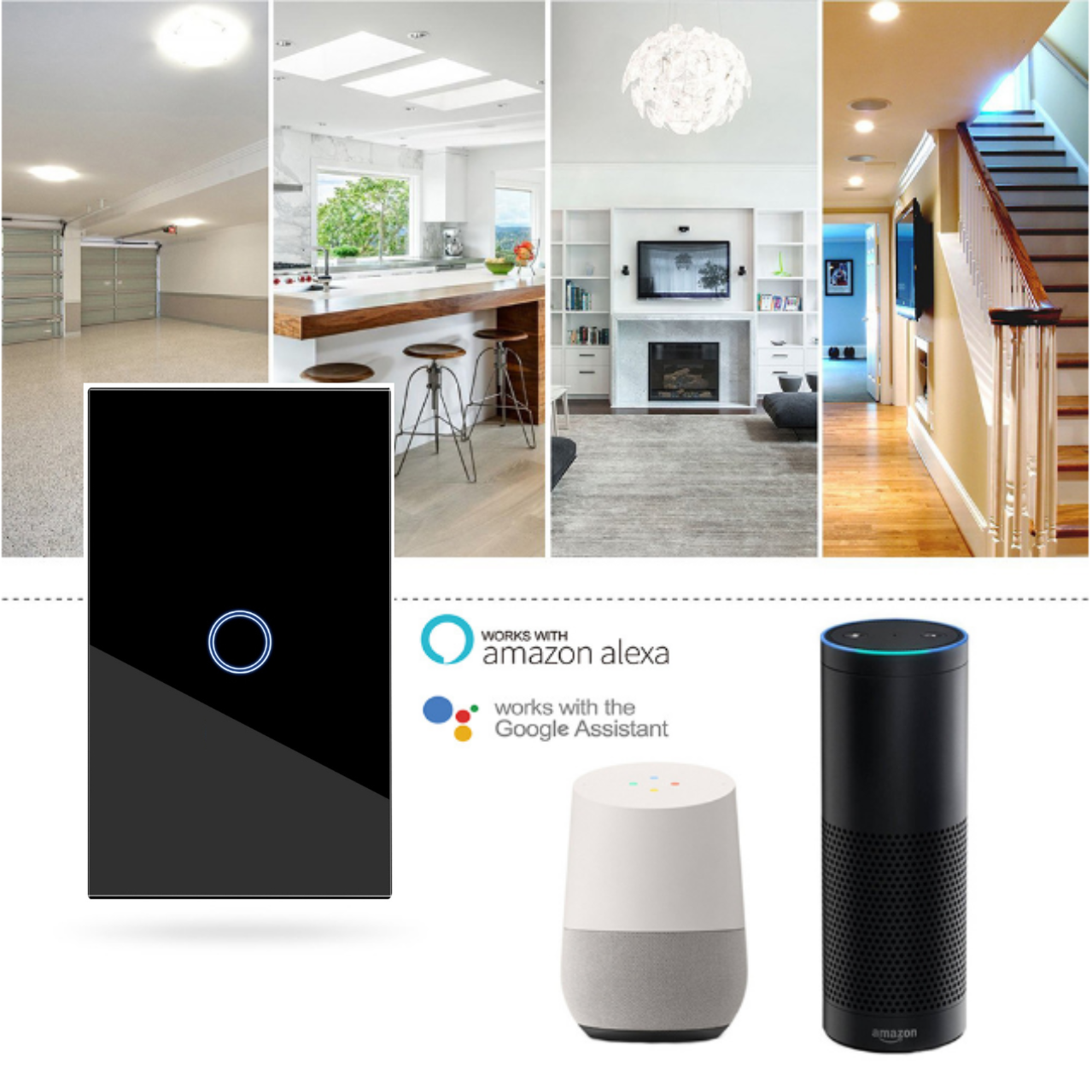 Foto 2 | Interruptor Inteligente Wifi 1 Apagador Compatible Con Alexa Y Google Smart Life