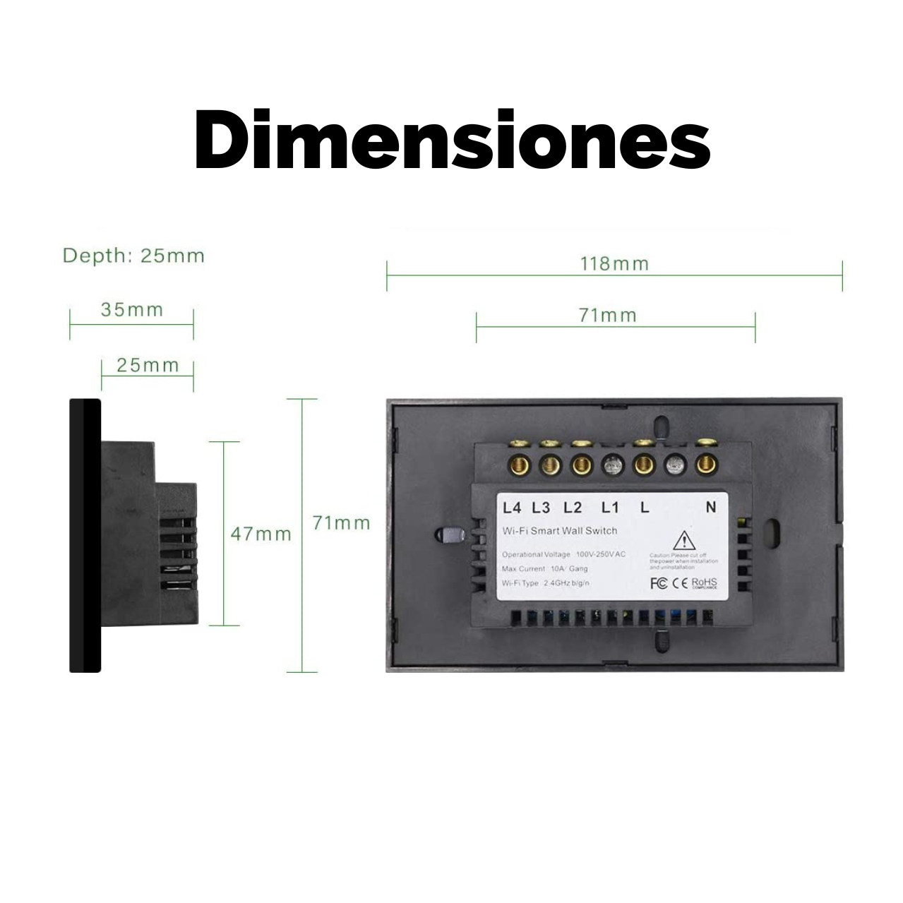 Foto 4 pulgar | Interruptor Inteligente Wifi 1 Apagador Compatible Con Alexa Y Google Smart Life