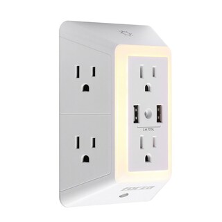 Foto 1 | Tomacorriente Forza Power Techonologies FWT-6201USB color Blanco con Protector de Tensión 6 Contactos 2 USB 1680 Jules
